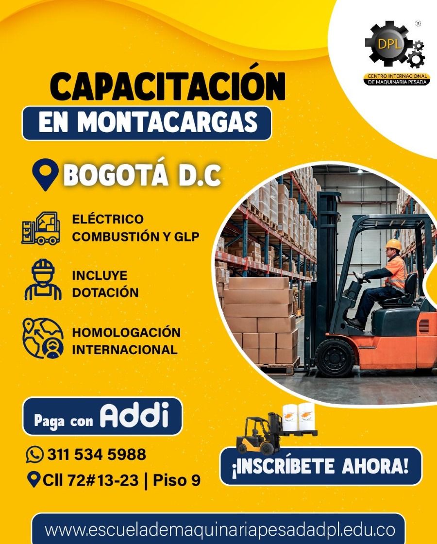 ¡Capacítate en Montacargas! 👷🏻‍♂️